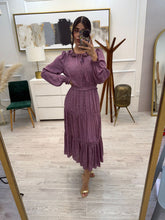 Cargar imagen en el visor de la galería, KENDRA - Maxi vestido morado