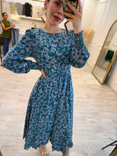 Cargar imagen en el visor de la galería, SABRINA - Vestido midi estampado