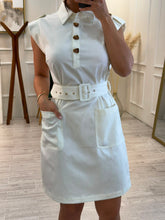 Cargar imagen en el visor de la galería, HALLIE - Vestido corto blanco