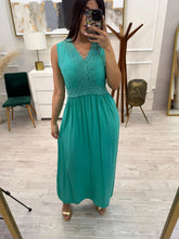 Cargar imagen en el visor de la galería, BEBE - Maxi vestido turquesa