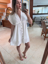 Cargar imagen en el visor de la galería, BIANCA - Vestido corto blanco