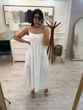 Cargar imagen en el visor de la galería, PAULINA - Maxi vestido blanco tirantes