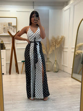 Cargar imagen en el visor de la galería, FANIA - Palazzo polka dots blanco y negro