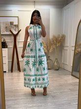 Cargar imagen en el visor de la galería, ANITA - Maxi vestido blanco palmas
