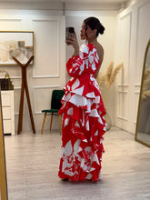 Cargar imagen en el visor de la galería, OLGA - Maxi vestido rojo estampado