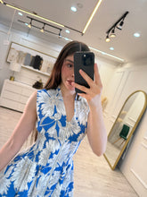 Cargar imagen en el visor de la galería, ILSE - Maxi vestido azul floral