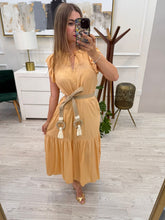 Cargar imagen en el visor de la galería, ALTEA - Maxi vestido paja