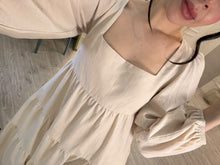 Cargar imagen en el visor de la galería, FARAH - Vestido midi beige