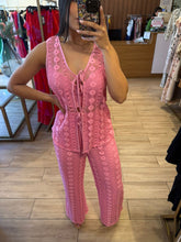 Cargar imagen en el visor de la galería, ELSA - Set pantalón y blusa rosa