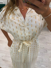 Cargar imagen en el visor de la galería, ASHLEY - Maxi vestido hueso estampado