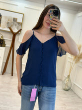 Cargar imagen en el visor de la galería, LILY - Blusa azul marino