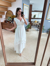 Cargar imagen en el visor de la galería, MALIA - Maxi vestido blanco sin mangas
