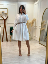 Cargar imagen en el visor de la galería, CORDELIA - Vestido midi blanco