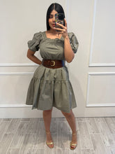 Cargar imagen en el visor de la galería, YESENIA - Vestido midi olivo
