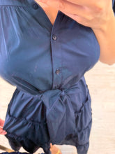 Cargar imagen en el visor de la galería, SABRINA - Maxi vestido azul profundo