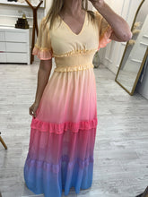 Cargar imagen en el visor de la galería, BENICIA - Maxi vestido degradado multicolor