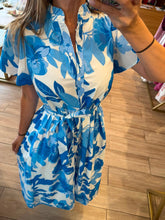 Cargar imagen en el visor de la galería, MARISTELLA - Maxi vestido estampado azul