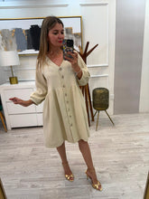 Cargar imagen en el visor de la galería, ABIGAIL - Vestido corto beige