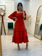 Cargar imagen en el visor de la galería, GALADRIEL - Maxi vestido naranja