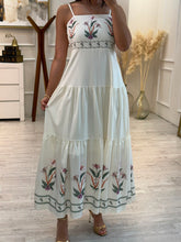 Cargar imagen en el visor de la galería, DONNA - Maxi vestido tirantes estampado botánico