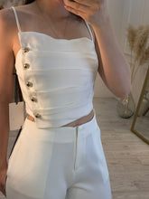 Cargar imagen en el visor de la galería, OLIVIA - Set pantalon y blusa blanco