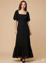 Cargar imagen en el visor de la galería, DILARA - Maxi vestido negro