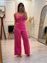 Cargar imagen en el visor de la galería, GLORIA - Set chaleco y pantalon fucsia