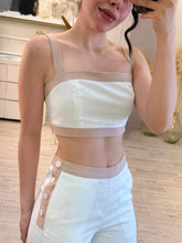 Cargar imagen en el visor de la galería, ARTEMIS - Set blusa y pantalon blanco con khaki
