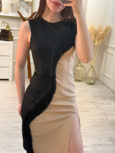Cargar imagen en el visor de la galería, FELICIA - Vestido midi bicolor