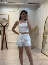 Cargar imagen en el visor de la galería, PALMER - Set blusa y short blanco