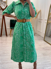 Cargar imagen en el visor de la galería, REGINA - Vestido midi verde