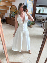 Cargar imagen en el visor de la galería, CHELY - Maxi vestido blanco sin mangas