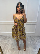Cargar imagen en el visor de la galería, CELANDINE - Vestido corto estampado