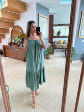Cargar imagen en el visor de la galería, SIENNA - Maxi vestido verde olivo