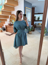 Cargar imagen en el visor de la galería, ALEJANDRA - Vestido midi azul