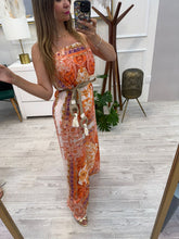 Cargar imagen en el visor de la galería, BLYTHE - Palazzo boho naranja estampado