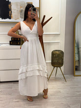Cargar imagen en el visor de la galería, LOISE - Maxi vestido blanco