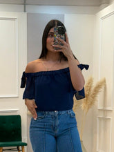 Cargar imagen en el visor de la galería, ROMOALDA - Blusa azul petroleo