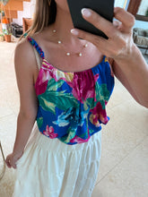 Cargar imagen en el visor de la galería, ROSENDA - Blusa azul rey estampada