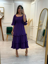 Cargar imagen en el visor de la galería, GARDENIA - Maxi vestido morado