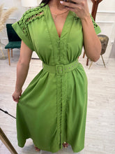 Cargar imagen en el visor de la galería, PRISCA - Maxi vestido verde