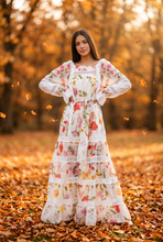 Cargar imagen en el visor de la galería, CLARISA – Maxi vestido blanco floral con encaje