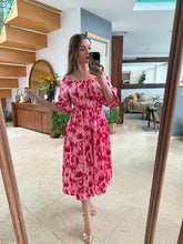 Cargar imagen en el visor de la galería, ILSE - Maxi vestido estampado rosa