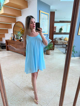 Cargar imagen en el visor de la galería, COSIMA - Vestido corto tirantes azul claro