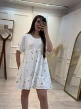 Cargar imagen en el visor de la galería, IRINA - Vestido corto blanco estampado