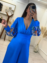 Cargar imagen en el visor de la galería, YESENIA - Palazzo azul estampado naranja