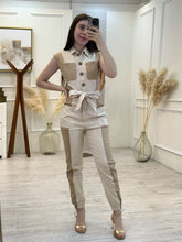 Cargar imagen en el visor de la galería, BARBARA - Palazzo beige con khaki