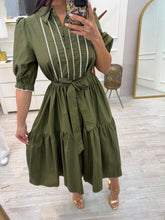 Cargar imagen en el visor de la galería, NILA - Maxi vestido olivo