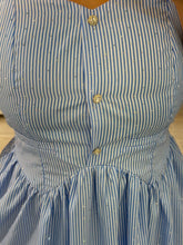 Cargar imagen en el visor de la galería, ATENEA - Vestido midi azul rayas