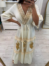 Cargar imagen en el visor de la galería, ANDREA - Maxi vestido hueso